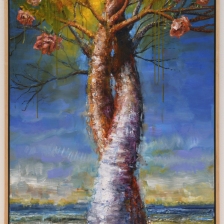 Stephen W Douglas, Amour, 2021, oil/linen, 70"h x 28"w